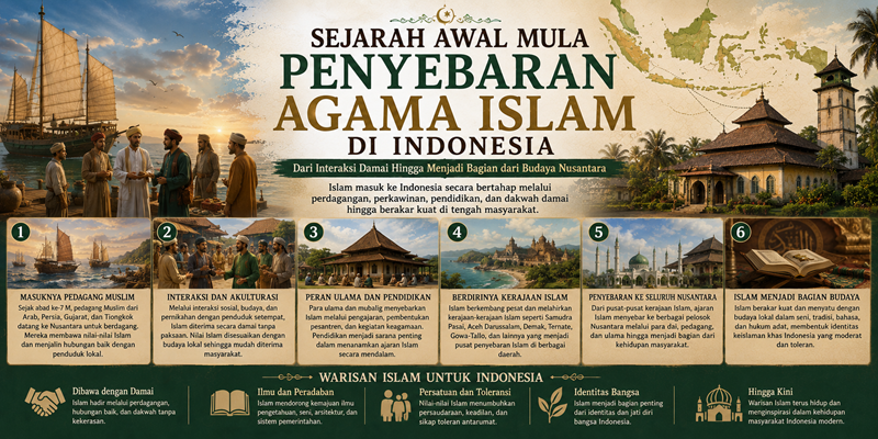 Sejarah Awal Mula Penyebaran Agama Islam di Indonesia