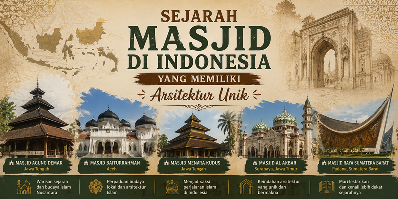 Sejarah Masjid Di Indonesia Yang Memiliki Arsitektur Unik