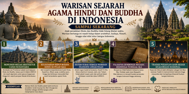 Warisan Sejarah Agama Hindu dan Buddha di Indonesia Sampai Sekarang