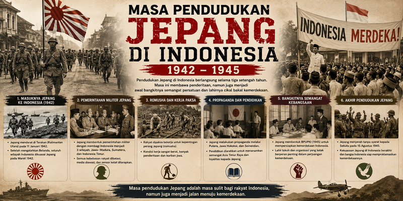 Masa Pendudukan Jepang di Indonesia pada Tahun 1942-1945