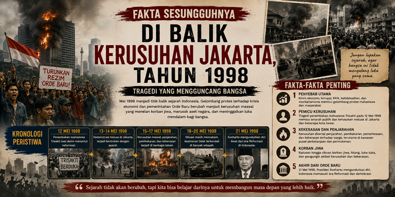 Fakta Sesungguhnya di Balik Kerusuhan Jakarta Tahun 1998