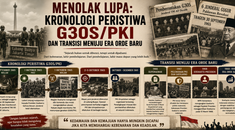 Menolak Lupa Kronologi Peristiwa G30SPKI dan Transisi Menuju Era Orde Baru