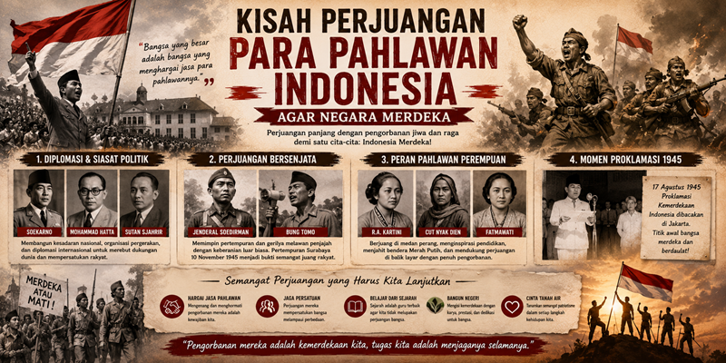 Kisah Perjuangan Para Pahlawan Indonesia Agar Negara Merdeka